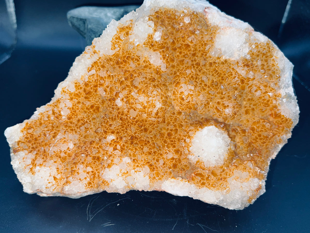 Missouri White/Golden Druzy Quartz Plate