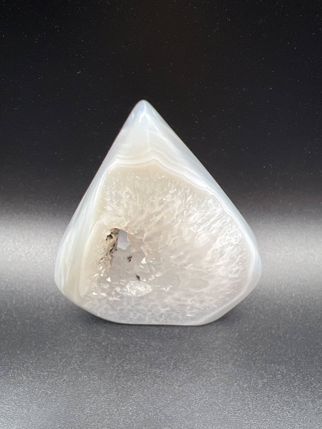 ✨ Druzy Agate Teardrop Point — Tears of the Earth