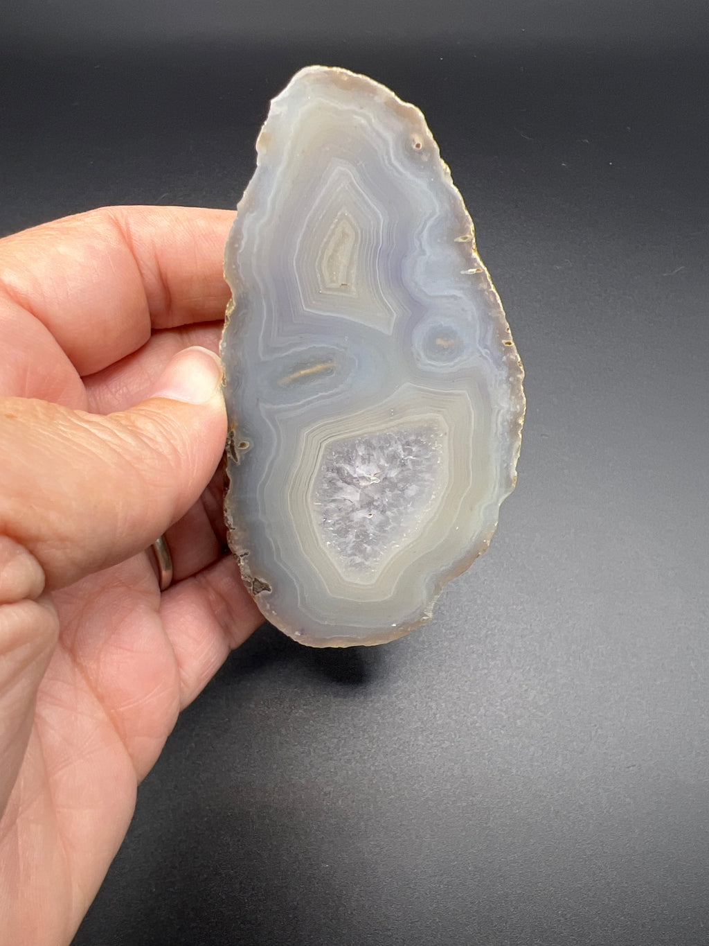 🖤 Botswana Agate Slab — Whispers of the Earth