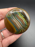 👁️ Gobi Eye Agate Palm Stone — The Ancient Watcher