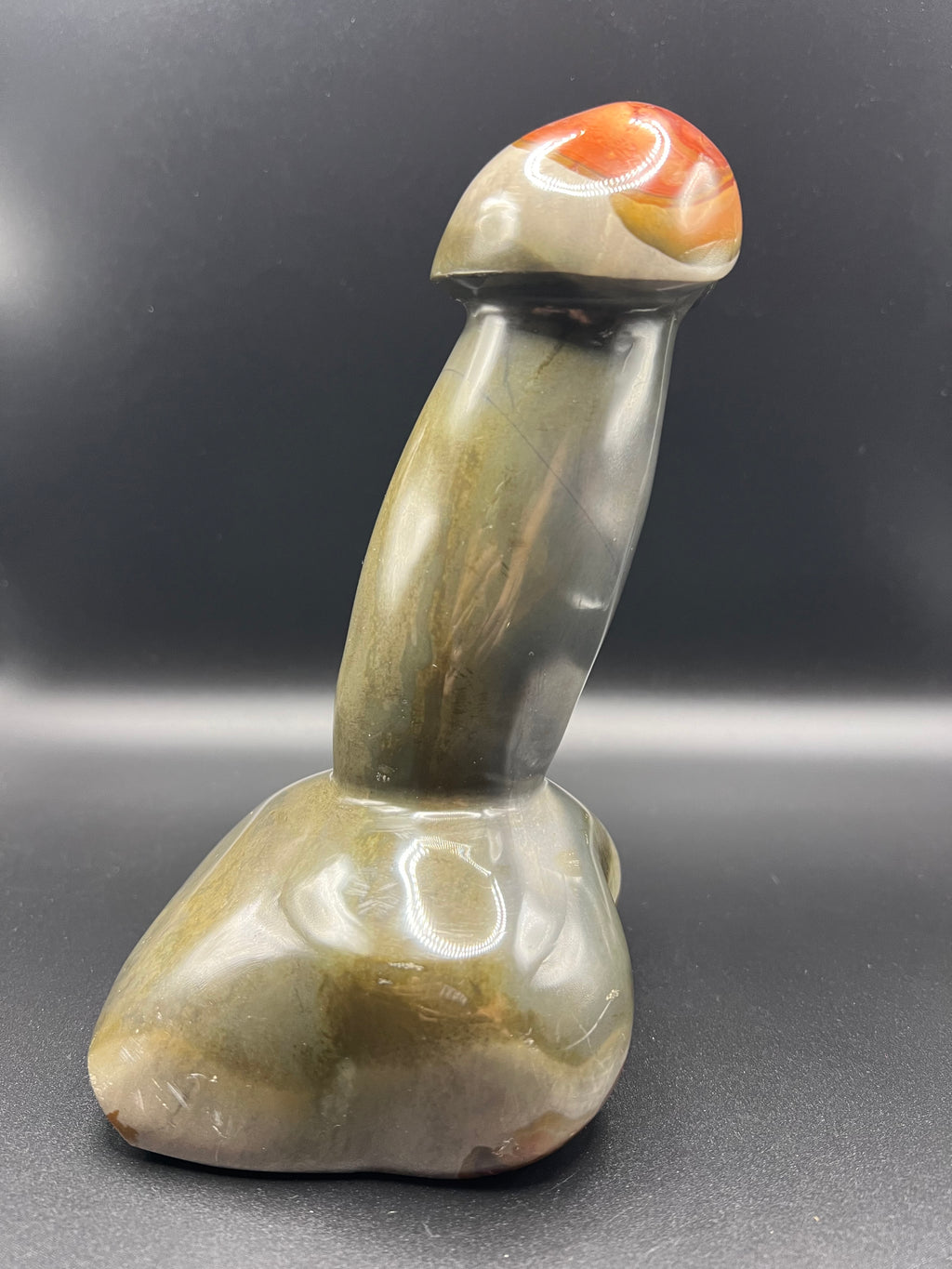 7” Polychrome Jasper Penis Carving