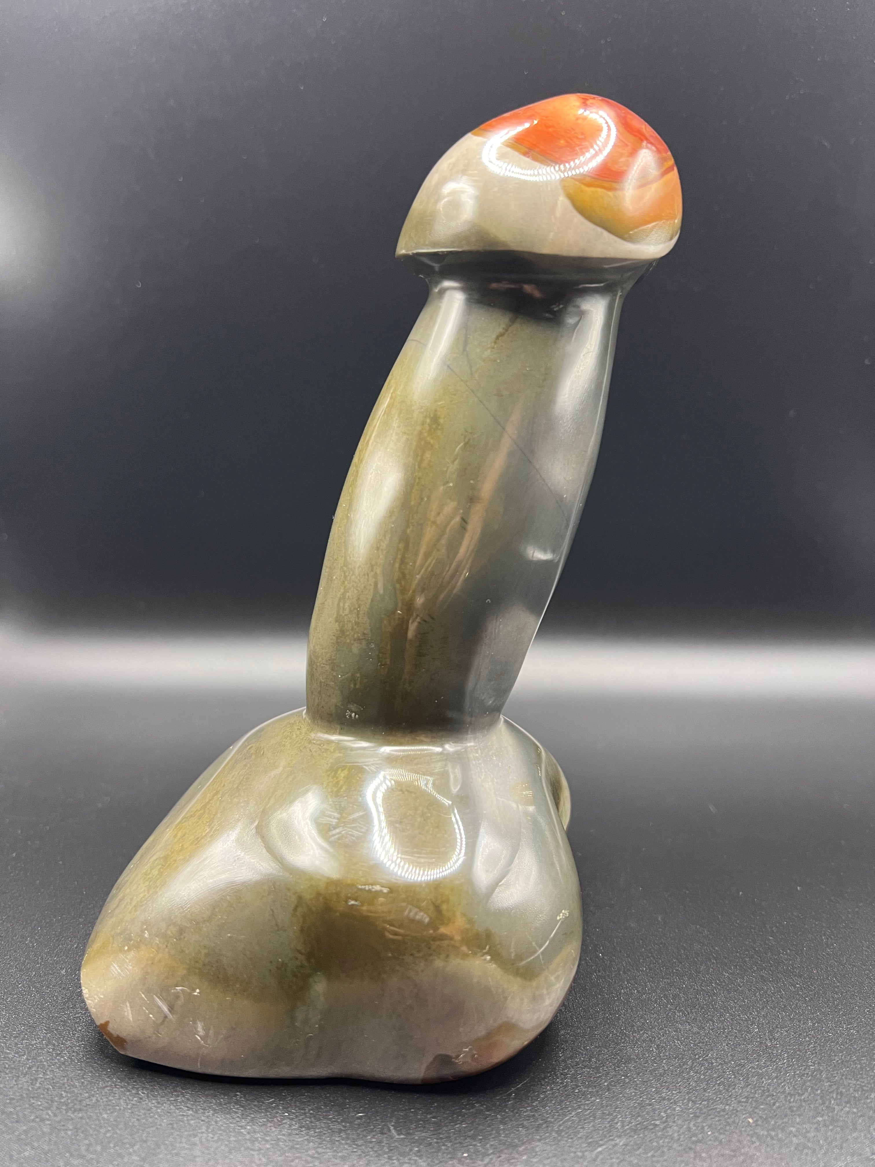 7” Polychrome Jasper Penis Carving