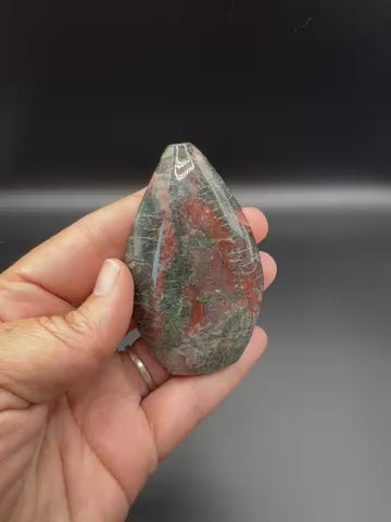 🌿 Unakite Teardrop — Heart of the Forest